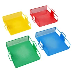 Really Good Stuff® Stackable Wire Letter Trays - Set of 4 Colors