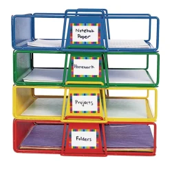 Really Good Stuff® Stackable Wire Letter Trays - Set of 4 Colors