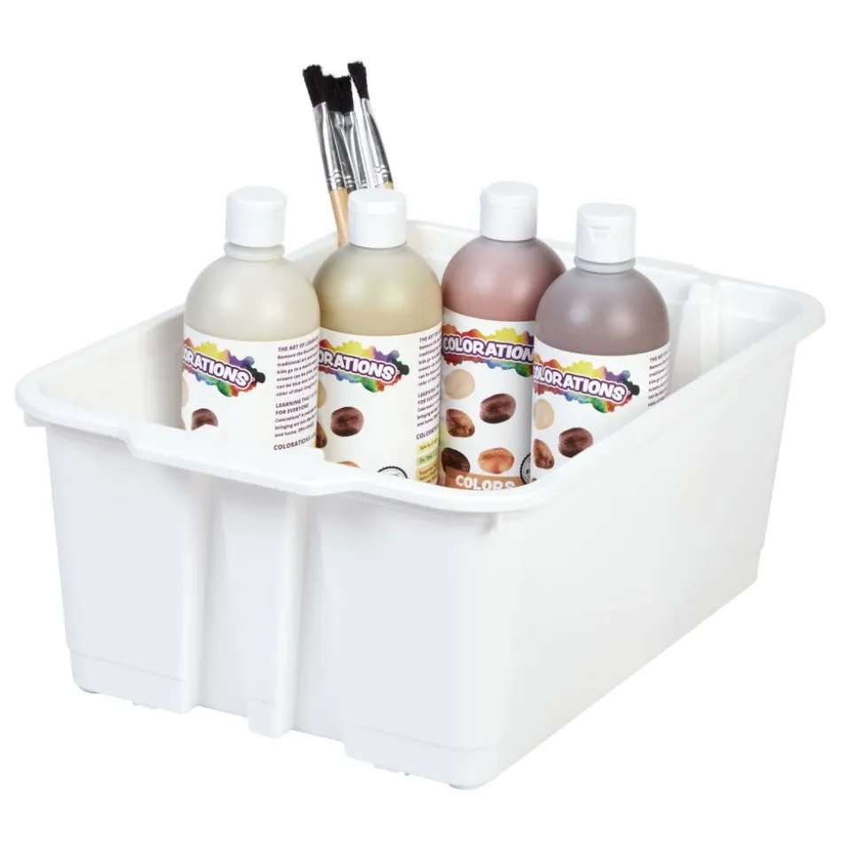 Really Good Stuff® Stacking Bins- 6 Pack - White