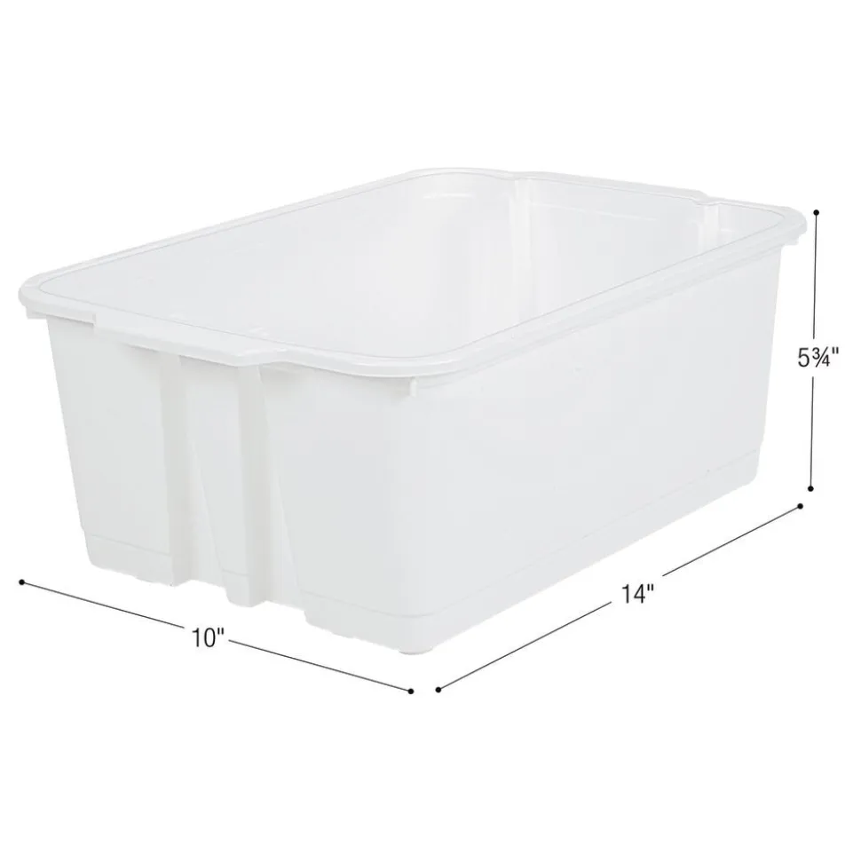 Really Good Stuff® Stacking Bins- 6 Pack - White