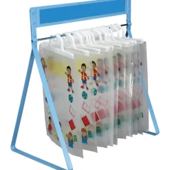 Really Good Stuff® Store More Hang-Up Totes And Sturdy Rack™ - 1 rack, 12 storage bags
