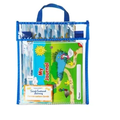 Really Good Stuff® Store More® Medium Clear Book Pouch Cool and Calm - Single