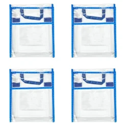 Really Good Stuff® Store More® Medium Clear Book Pouch Cool and Calm - 4 Pack