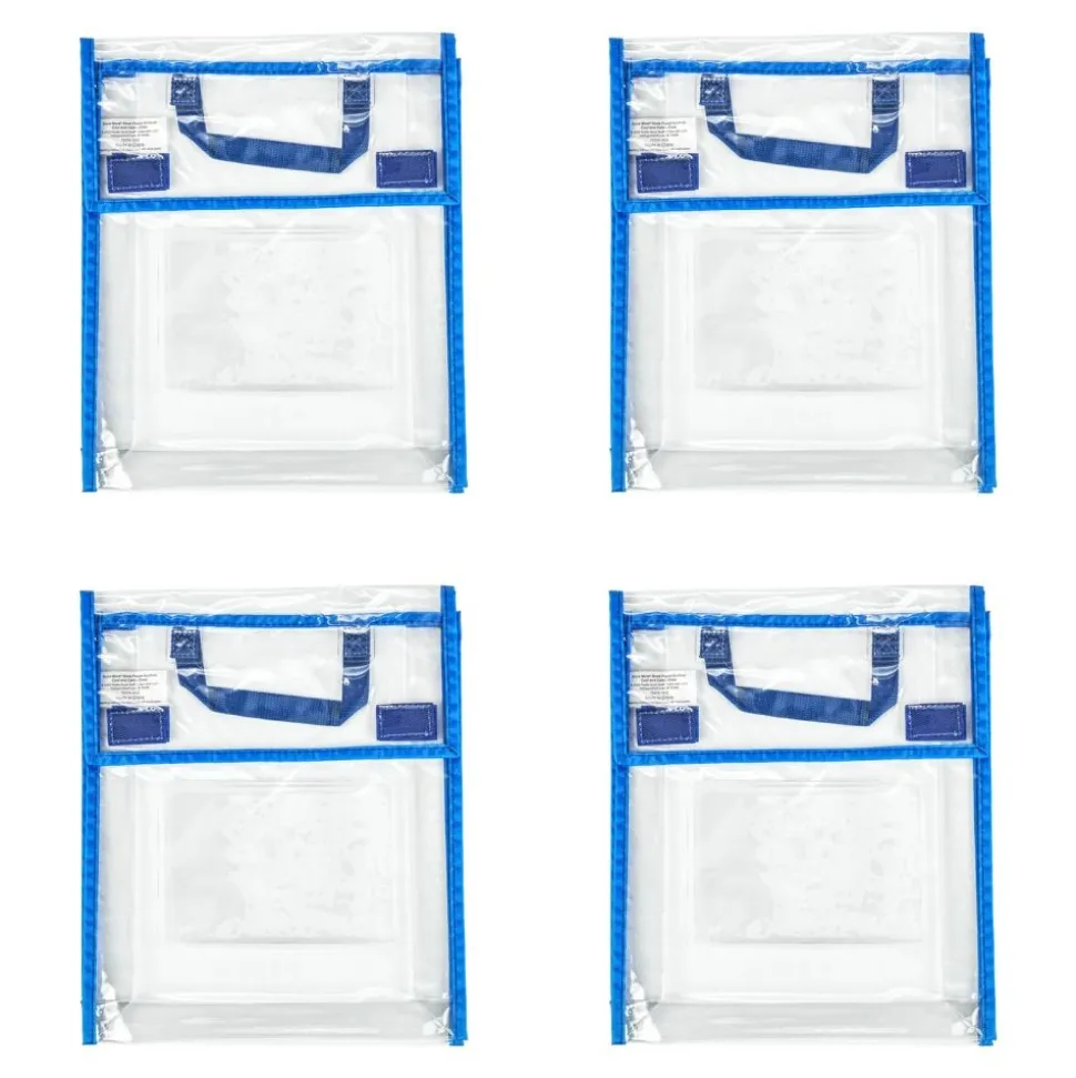 Really Good Stuff® Store More® Medium Clear Book Pouch Cool and Calm - 4 Pack