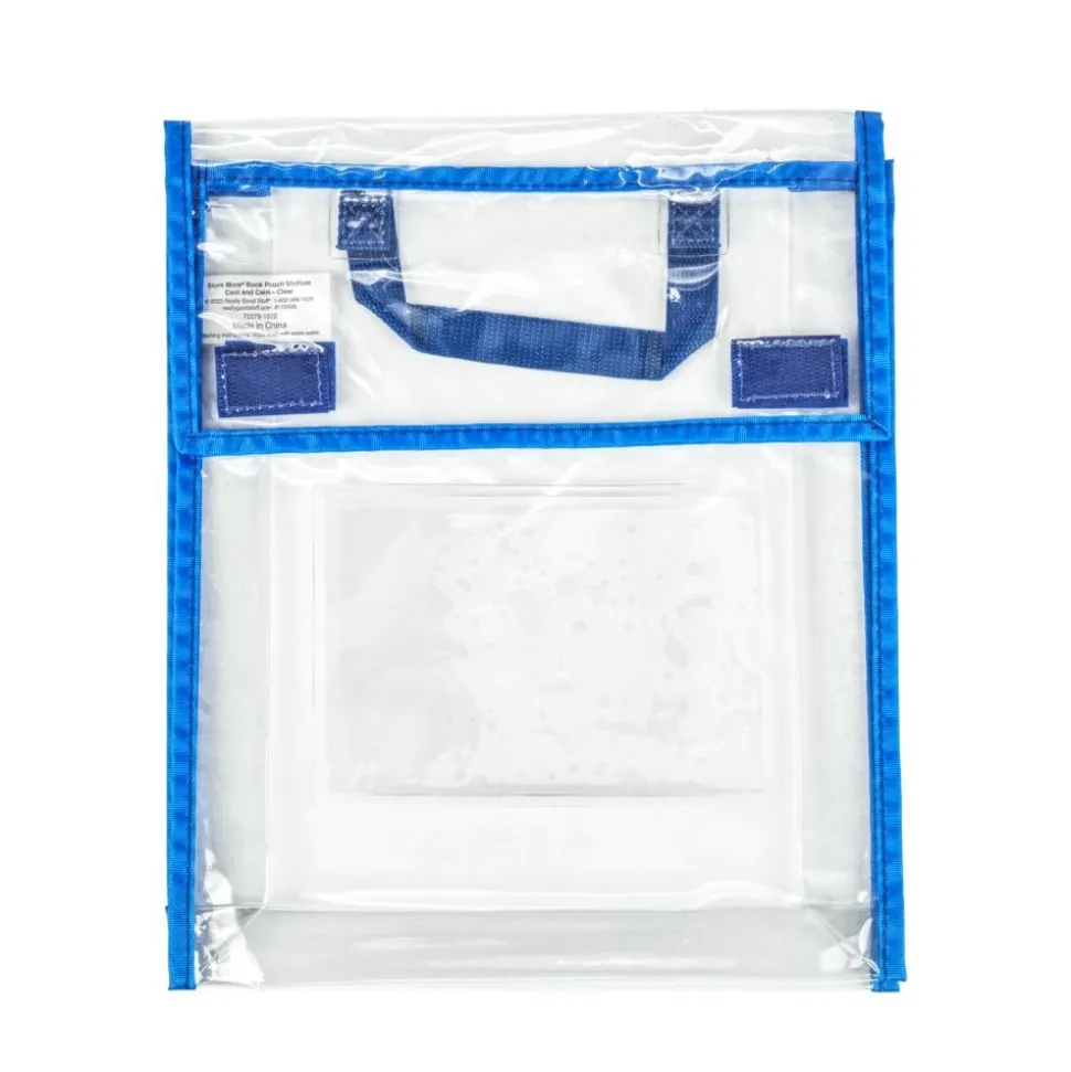 Really Good Stuff® Store More® Medium Clear Book Pouch Cool and Calm - 4 Pack
