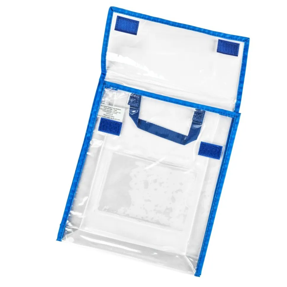 Really Good Stuff® Store More® Medium Clear Book Pouch Cool and Calm - 4 Pack