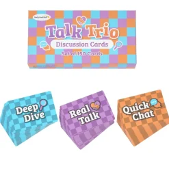 Really Good Stuff® Talk Trio Discussion Cards - Set of 150