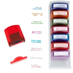 Really Good Stuff® Teacher Stamps - Set of 8 Self-Inking Stamps