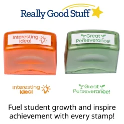 Really Good Stuff® Teacher Stamps - Set of 8 Self-Inking Stamps