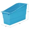 Really Good Stuff® Three Tier Shelf Storage with Blue Neon Durable Book & Binder Holders