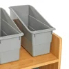 Really Good Stuff® Three Tier Shelf Storage with Pebble Durable Book & Binder Holders