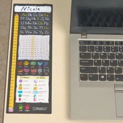 Really Good Stuff® Vertical Chalkboard-Style Desktop Helpers™, Vinyl, Self-Adhesive- Set of 24 - Primary