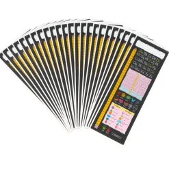 Really Good Stuff® Vertical Chalkboard-Style Desktop Helpers™, Vinyl, Self-Adhesive- Set of 24 - Primary