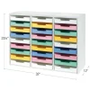 Really Good Stuff® White 27-Slot Mail Center With Bold Vibes Trays