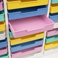 Really Good Stuff® White 27-Slot Mail Center With Bold Vibes Trays