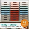 Really Good Stuff® White 27-Slot Mail Center With Boho Trays