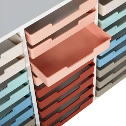 Really Good Stuff® White 27-Slot Mail Center With Boho Trays