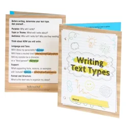 Really Good Stuff® Writing Text Types Folders Intermediate, Tri-Fold, 3-Pocket- Set of 12