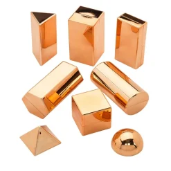 Rose Gold Metallic 3D Shape Collection - 32 Pieces