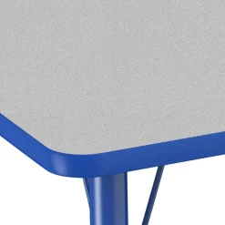 48" Round Activity Table with Adjustable Chunky Legs - Gray/Blue
