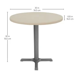 30" Round Cafe Bistro Table - Sand Drift/Silver