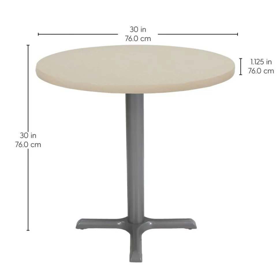 30" Round Cafe Bistro Table - Sand Drift/Silver