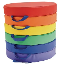 Round Floor Cushions - 6 piece set, Primary
