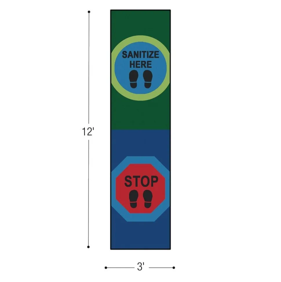 Sanitize Here Carpet Runner, 12' x 3'