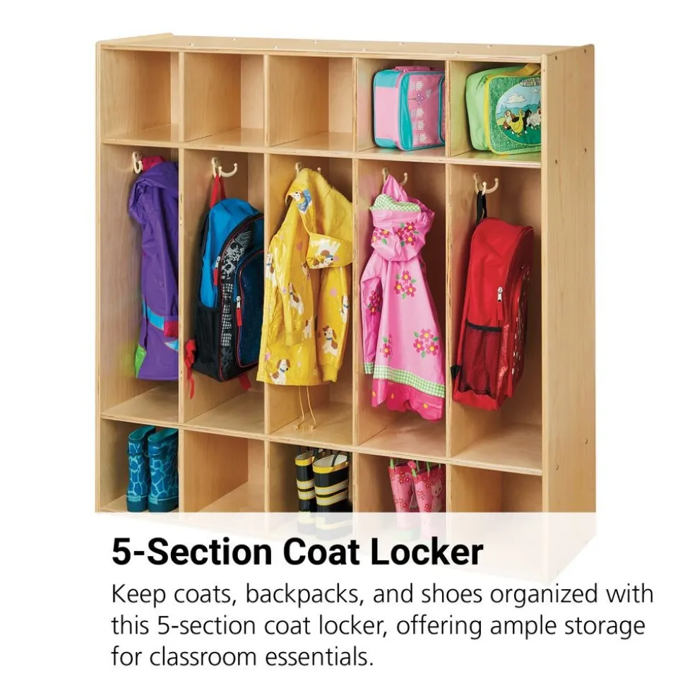 5-Section Coat Locker Ready to Assemble