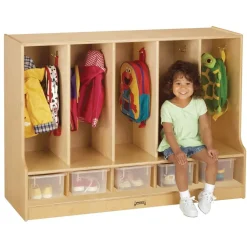5-Section Locker with Step and Trays
