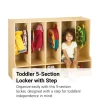 5-Section Toddler Locker with Step - Without Trays