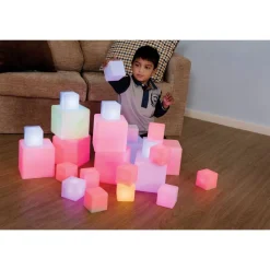 Sensory ICT Glow Construction Blocks - Set of 12