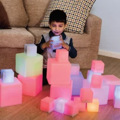 Sensory ICT Glow Construction Blocks - Set of 12