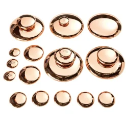 Sensory Mirrored Stacking Pebbles Bronze - 20 Pack