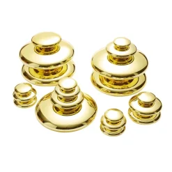 Sensory Mirrored Stacking Pebbles Gold - 20 Pack