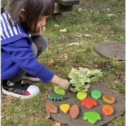 Sensory Play Stones - Leaves 12pcs