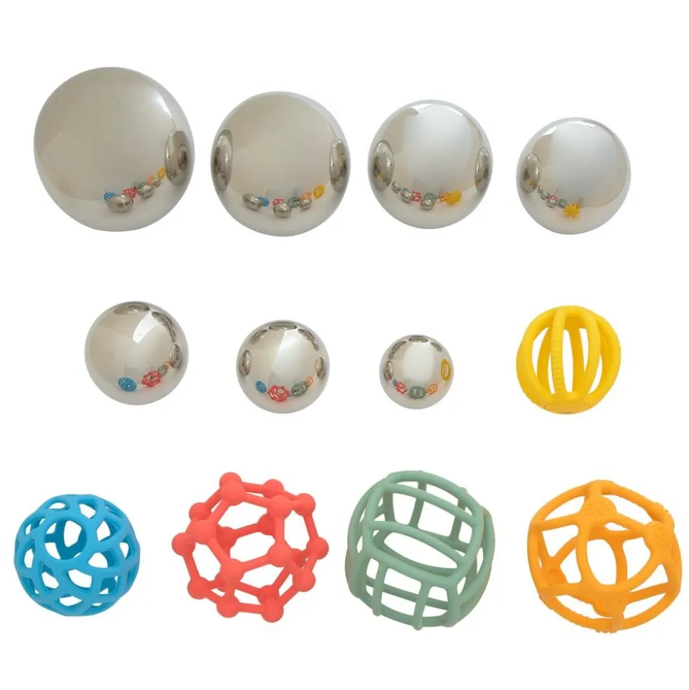 Sensory Reflective Sound Balls with Silisoft Flexi-Balls - Kit of 12