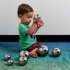 Sensory Reflective Sound Balls - Silver Set of 7