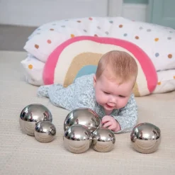 Sensory Reflective Sound Balls - Silver Set of 7