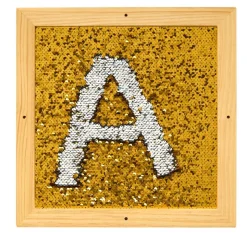 Sequin Motor Skills Frame- Gold