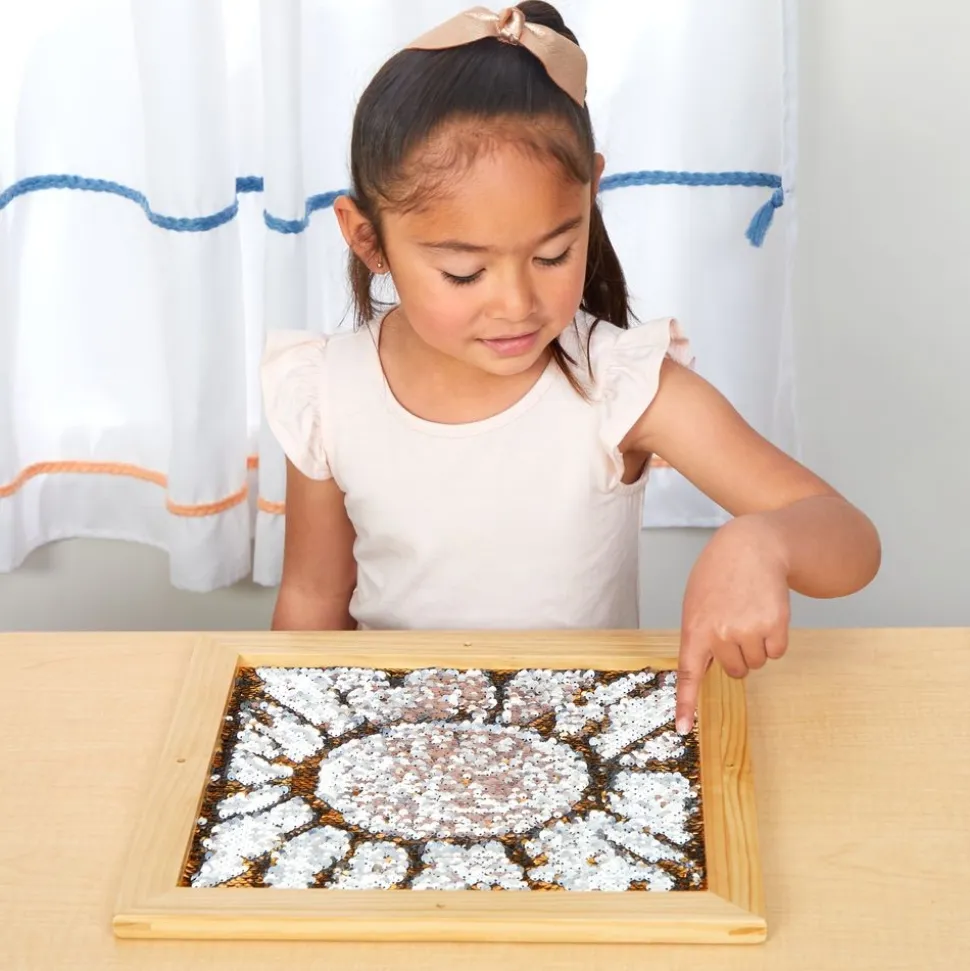 Sequin Motor Skills Frame- Gold