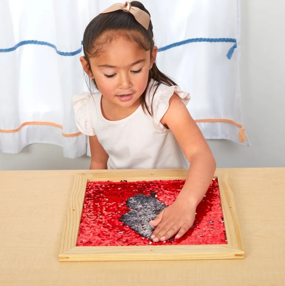 Sequin Motor Skills Frame- Red 14" x 14"