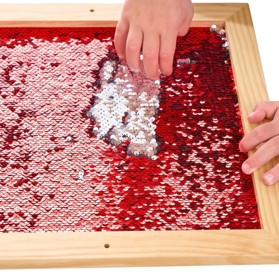 Sequin Motor Skills Frame- Red 14" x 14"