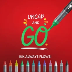 Sharpie® Creative Markers, Water-Based Acrylic Markers, Brush Tip, Assorted Colors, 12 Count