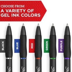 Sharpie® S-Gel, Gel Pens, Medium Point (0.7mm), Assorted Colors, 8 Count
