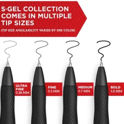 Sharpie® S-Gel, Gel Pens, Medium Point (0.7mm), Assorted Colors, 4 Count