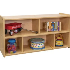 2-Shelf Storage Unit, 24"H - Maple/Maple, Assembly Required