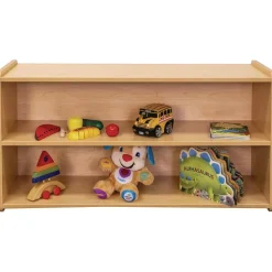 2-Shelf Storage Unit, 24"H - Maple/Maple, Assembled