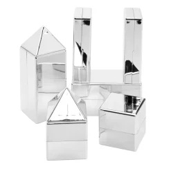 Silver Metallic 3D Construction Blocks - 32 Pieces