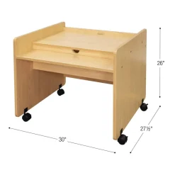 Single Just-My-Size Computer Desk - Maple/Maple, Ready to Assemble